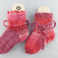 Babysocken handgestrickt, Sohlenlänge ca. 9 cm, Baby Socken Bild 2