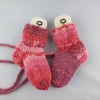 Babysocken handgestrickt, Sohlenlänge ca. 9 cm, Baby Socken Bild 9
