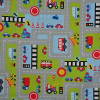 Baumwollstoff mit Straße und Autos 50 cm x 140 cm Spielteppich blau und weiß Bild 9