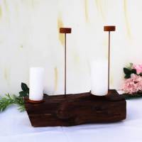 Kerzenhalter Holz rustikal für 4 Kerzen Bild 1