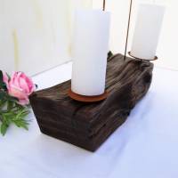 Kerzenhalter Holz rustikal für 4 Kerzen Bild 2