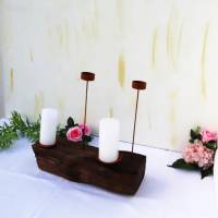 Kerzenhalter Holz rustikal für 4 Kerzen Bild 4