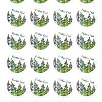 24 Sticker Etiketten Aufkleber, rund D= 4 cm  "Frohes Fest", Kartengestaltung, Weihnachten,  neu Bild 2