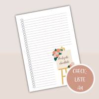 Hochzeitsplaner, Checkliste zur Hochzeitsplanung zum Ausdrucken A4 | Planer&Listen Printables Bild 2