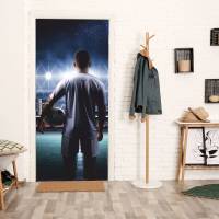 selbstklebendes Türbild - Fußball 0,9 x 2 m (16,66 €/m²) - Türtapete Türposter Klebefolie Dekorfolie Bild 3