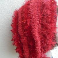 Rote ausergewöhnliche handgestrickte  Mütze,Strickmütze, Bild 3