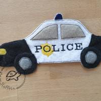 Doodle Stickdatei Polizeiauto Bild 9