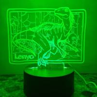 Schlummerlicht Kinderzimmer, Nachtlicht Dinosaurier, Dekoration Kinderzimmer, Namensgravur, 3D Effekt Bild 1