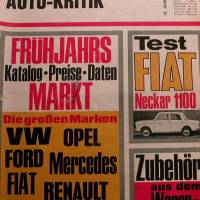 mot Auto-Kritik  Nr.8      8.4.  1967  -   Die großen Marken -- Test Fiat Neckar 1100 Bild 1