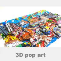 Bangkok Thailand 3D pop art bild skyline wandbild fine art limitiert geschenk personalisierbar 3dbild Bild 1