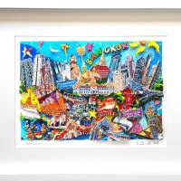 Bangkok Thailand 3D pop art bild skyline wandbild fine art limitiert geschenk personalisierbar 3dbild Bild 10