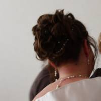 Haarband passend zur Kette Luftig,  Haarschmuck in Deiner Wunschlänge, Haarranke luftiges Perlenarrangement Bild 5