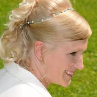 Haarband passend zur Kette Luftig,  Haarschmuck in Deiner Wunschlänge, Haarranke luftiges Perlenarrangement Bild 9