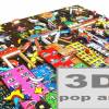 stadt bunte häuser 3D pop art bild fine art 3dbild limited edition personalisierbar geschenk kunst Bild 5