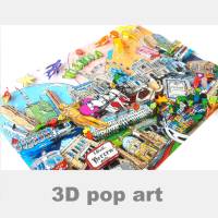 Wien 3D pop art bild vienna skyline 3Dbild limited edition personalisierbar bunt geschenk Bild 1