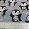 Jersey, Baumwoll - Jersey Pinguin mit Herzen, grau,Oeko-Tex Standard 100(1m/11,-€) Bild 2