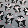 Jersey, Baumwoll - Jersey Pinguin mit Herzen, grau,Oeko-Tex Standard 100(1m/11,-€) Bild 3