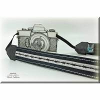 Kameragurt STACHELDRAHT, Kameraband für Spiegelreflex- oder Systemkamera, Kameratasche Bild 1
