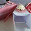 2 Tortenstücke in rosa/weiß für Geldgeschenk/Gastgeschenk zur Hochzeit Bild 4