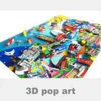 London 3D pop art bild london eye big ben fine art 3Dbild limitiert personalisierbar geschenk Bild 1