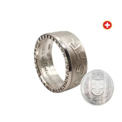 Einzigartiger Münzring aus Schweizer 5 Franken Münze – Lass ihn nach deinen Wünschen personalisieren!