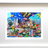 New York USA 3D pop art bild big apple skyline wandbild fine art limited edition geschenk personalisierbar 3dbild Bild 9