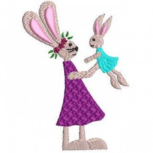 Stickdatei Hasenmama Vollstick 3 Größen