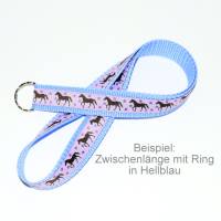 langes Schlüsselband Pferde lila in drei Wunschlängen, NEU mit Ring, Karabiner oder Klemmschließe, Gurtband-Farbauswahl Bild 5
