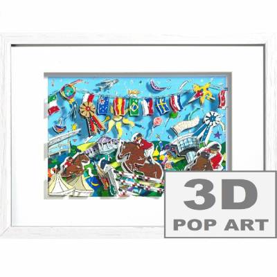 Aachen chio Reitturnier 3D Pop Art Bild Geschenke souvenirs personalisierbar reitsport wandbild