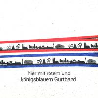 langes München Skyline Schlüsselband auf Deiner Gurtband - Wunschfarbe, mit Ring oder Karabiner Bild 2