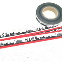 langes München Skyline Schlüsselband auf Deiner Gurtband - Wunschfarbe, mit Ring oder Karabiner Bild 3