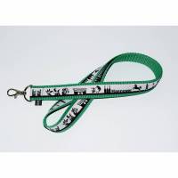 langes Hannover Schlüsselband Skylineband auf grünem Gurtband oder Wunschfarbe Bild 1