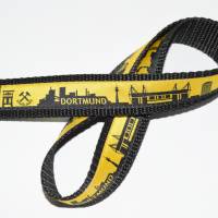 langes schwarz-gelbes Dortmund Skyline Schlüsselband in drei Wunschlängen, NEU mit Ring - oder Karabiner Bild 5