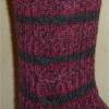 handgestrickte Socken, Strümpfe Gr. 41/42, Damensocken in anthrazit mit lila und kleinem Muster Bild 6