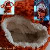 Gefütterte Mini- Tasche Strick- Tasche Umhängetasche Handtasche Orange Sand Bordeaux Braun Material- Mix aus Wolle Acryl Polyester Bild 5