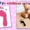 Holzstempel Stempel Name Baby Kinder Fußabdruck personalisiert Bild 2
