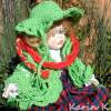 Puppenset Häkeljacke und Hütchen Maigrün Wolle von Lana Grossa Bild 5