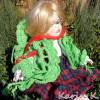 Puppenset Häkeljacke und Hütchen Maigrün Wolle von Lana Grossa Bild 7