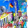 Berlin 3D pop art bild Reichstag Brandenburger Tor fine art limitiert personalisierbar geschenk 3dbild bunt Bild 2