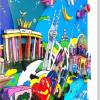 Berlin 3D pop art bild Reichstag Brandenburger Tor fine art limitiert personalisierbar geschenk 3dbild bunt Bild 4