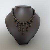 Mittelalterschmuck/ Halskette aus Lava Perlen/ Handgemachter Schmuck/ Perlenschmuck/ Perlenhalskette Bild 4