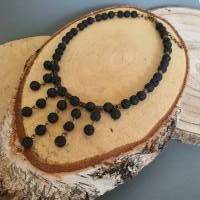 Mittelalterschmuck/ Halskette aus Lava Perlen/ Handgemachter Schmuck/ Perlenschmuck/ Perlenhalskette Bild 5