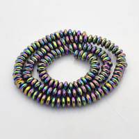 50 Stück * Hämatit Perlen * Rondell * 6 mm * Multicolor * A2-0038 Bild 2