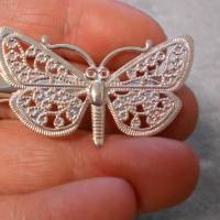 SET 5 Schmetterlinge  versilbert Haarspangen Haarklammern Bild 2