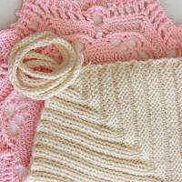 Pixiemütze, Babymütze, gestrickt aus Wolle (Merino) und Baumwolle, Farbe creme, 6-9 Monate Bild 4