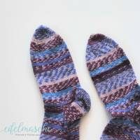 Schöne Socken, unisex, blau bunt, Gr. 38/39, weich und warm gestrickt Bild 5