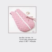 Babyschlafsack Musseline, Strampelsack mit teilbarem Reißverschluss, Babyschlafsack Farbe Beere Hippo Motiv Bild 7