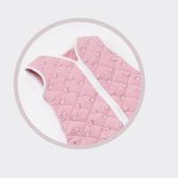 Babyschlafsack Musseline, Strampelsack mit teilbarem Reißverschluss, Babyschlafsack Farbe Beere Hippo Motiv Bild 8