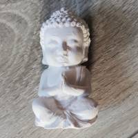 Raysin Figur zum Bemalen, Gipsform, kleiner Buddha sitzend Bild 1