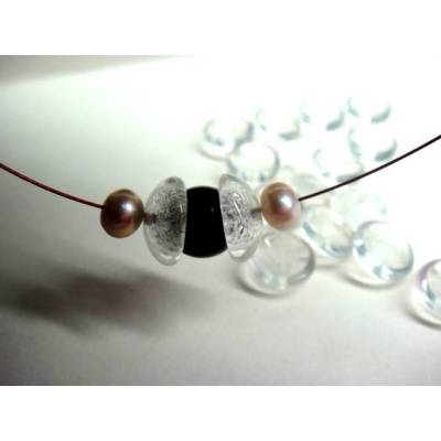 Glas perlen,  Halbschalen als Endkappe, klares Glas leicht gefrosted  10 mm Durchmesser 